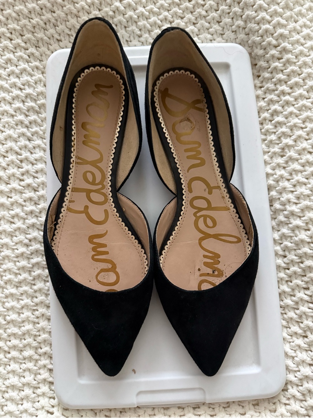 Sam Edelman Black Pointed D'Orsay Flats